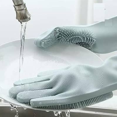 Light Green High Quality Silicone Dishwashing Gloves