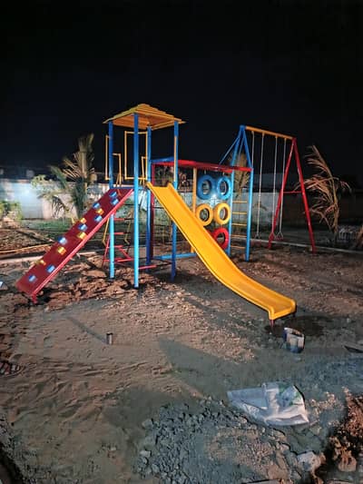 Kids Outdoor Play Station | Fiber Slide