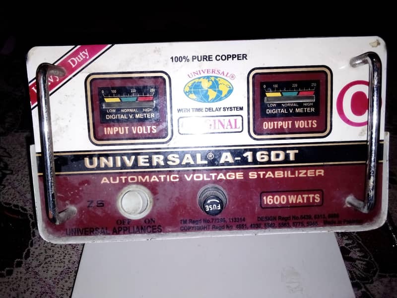 universal automatic stabilizer 1600 watts 0