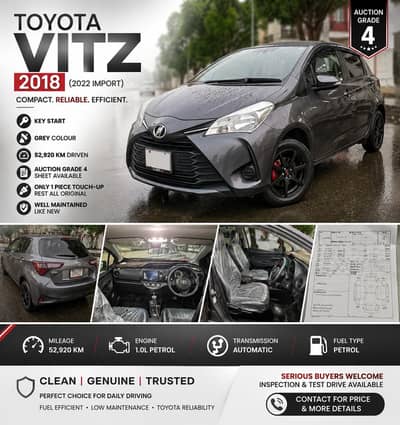 TOYOTA VITZ 1.0 2018 (2022 Import) - Grade 4