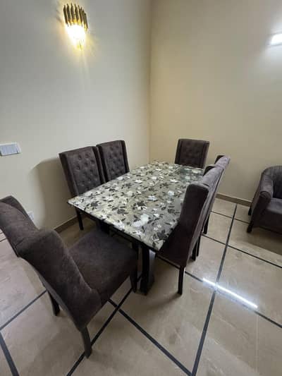 Wooden dining table 6 seater