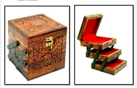 Luxury Foldable Jewelry Organizer Box Red velvet lnside