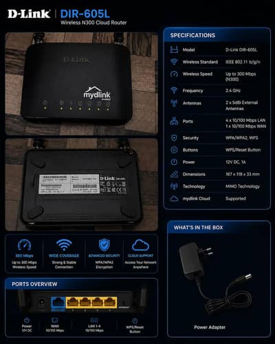 D-Link DIR-605L | 100% Working | 7.5/10