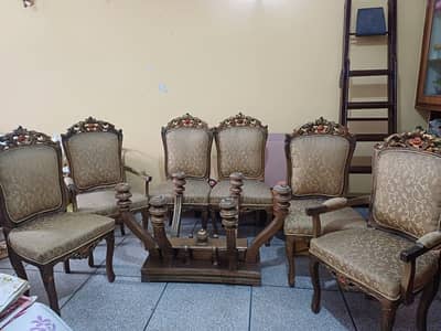 6 Chairs Dining Table Set for Sale