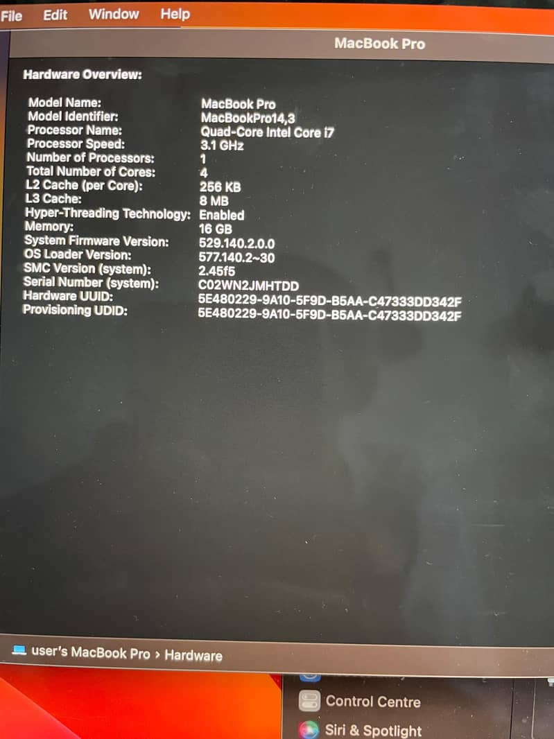 Macbook Pro 2017 3