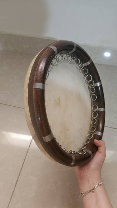 Traditional Central Asian Doyra/Doira Percussion Drum with Metal Rings