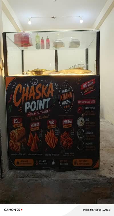 fries  and samosa roll pakora counter