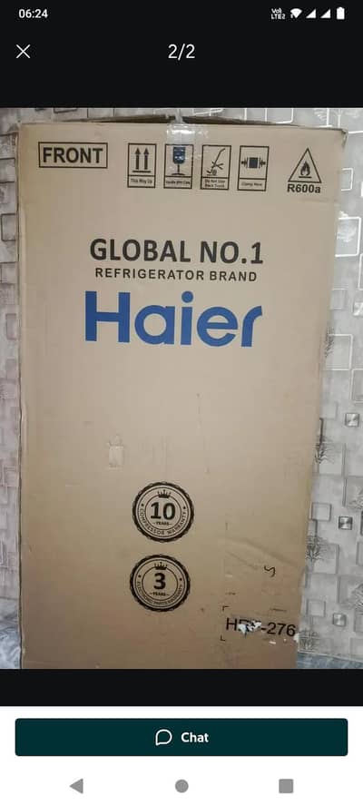 box pck Haier hai new model glass dor olny 03124119862