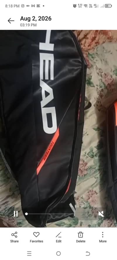 racket bag / 3 zipper bag HEAD brand Original new bag
