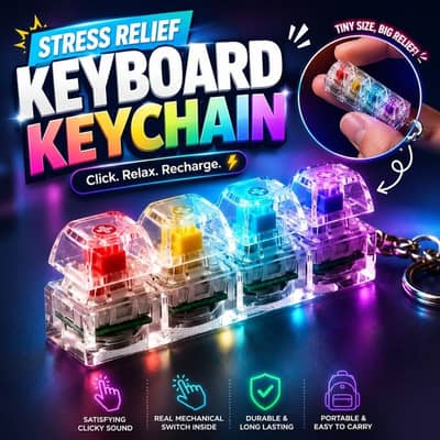 Stress Relief Mechanical Keyboard Keychain