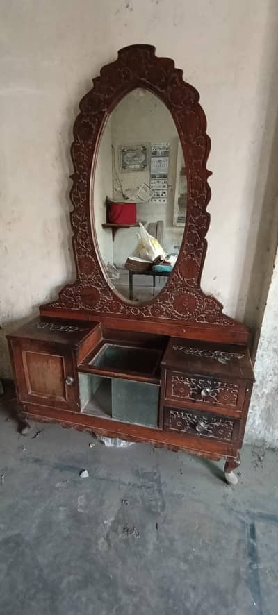 Original Sheesham Wood Dressing Table with Mirror