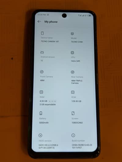 Tecno CAMON 18T exchange possible