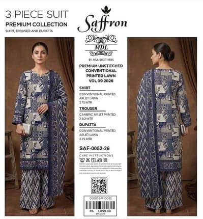 3pcs lawn available