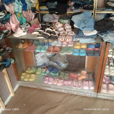 showcase, shoes rack and counter
