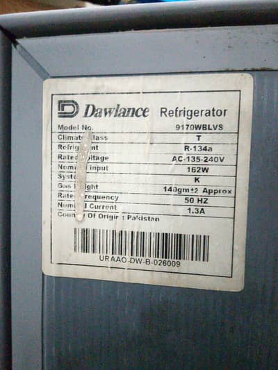 Dawlance fridge for sale