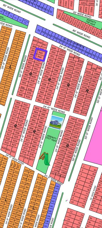 120 Sq Yards Plot For Sell In North Town Residency Phase 1 Gold Block
