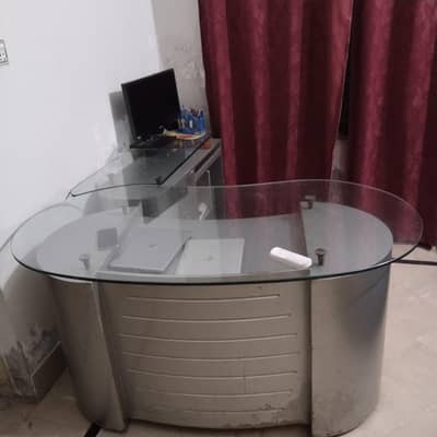 Computer Office Glass Table