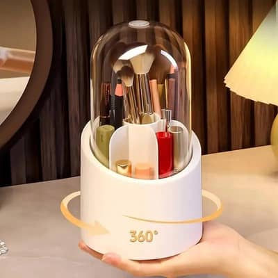 360 Rotating Makeup Brush Organizer - Free Delivery
