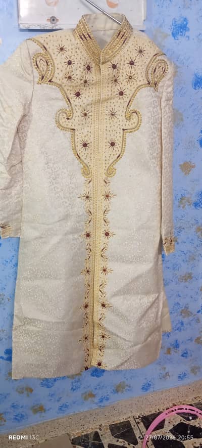 Dulha groom shirwani with kulla khussay