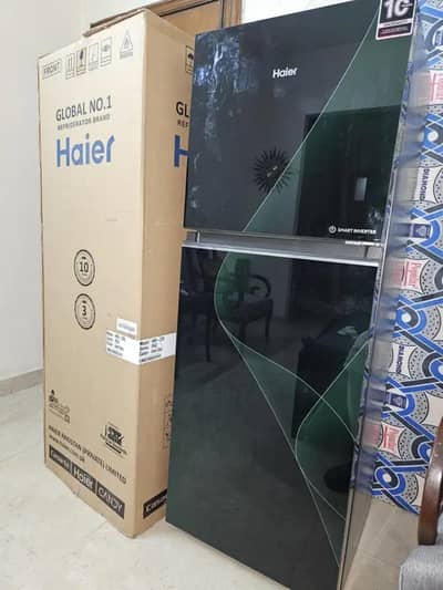 Haier Refrigerator  Model HRF-276 IPGA2 GREEN GLASS