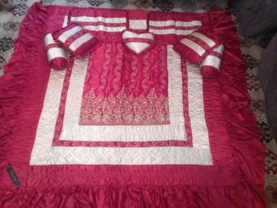 beautiful bridal bedsheet 8 pieces complete set