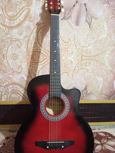 Stylish red and black shade Guitar 