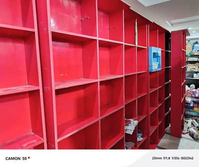 Shop Wooden Racks (3x8 ft) and Counter (8.5 ft) for Sale