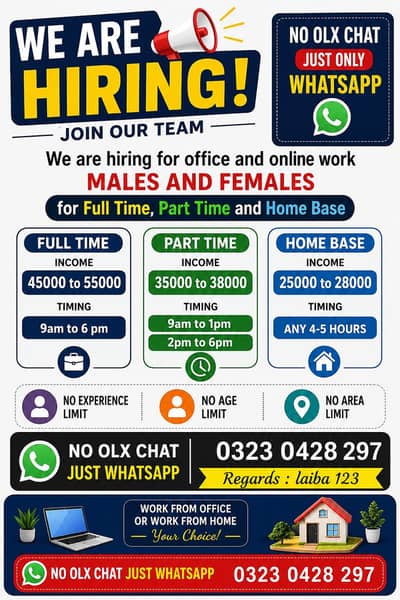 online work for male and female