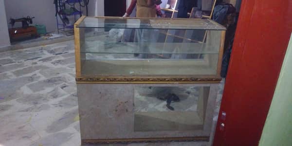 Premium Glass Display Counter | Shop Showcase Counter | Solid Wooden