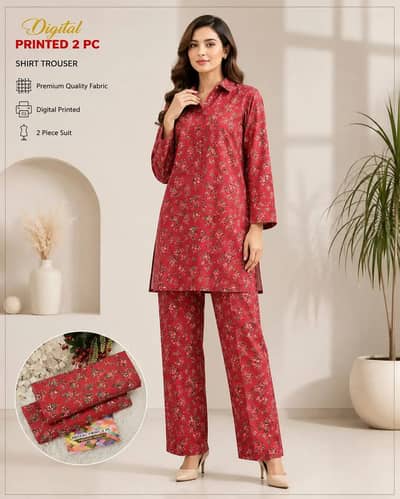 Women's cotton fabric suit 2 pcs