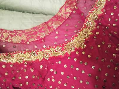 Haris Shakeel maxyy full Mukesh work perfect condition krinkle chiffon