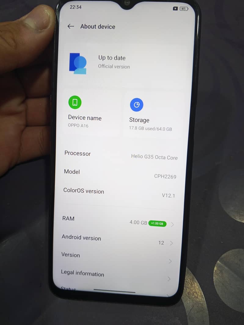 OPPO A16 0