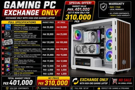 white built , Gaming PC , read full add dead finl price