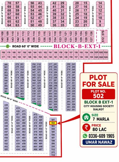 7 Marla Plot Available For Sale