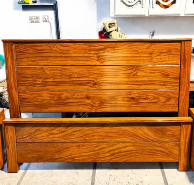 New pure wooden shisham king size bed