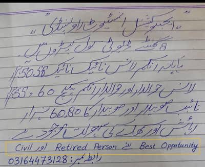 راولپنڈی آفس میں ملازمت کا بہترین موقع