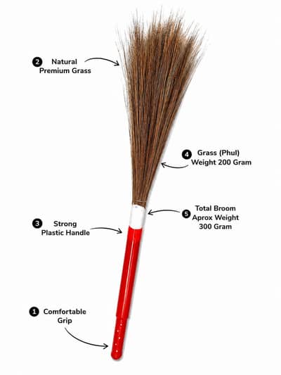 Premium Phool Jharu (Broom) - Durable and Efficient for Home Cleaning