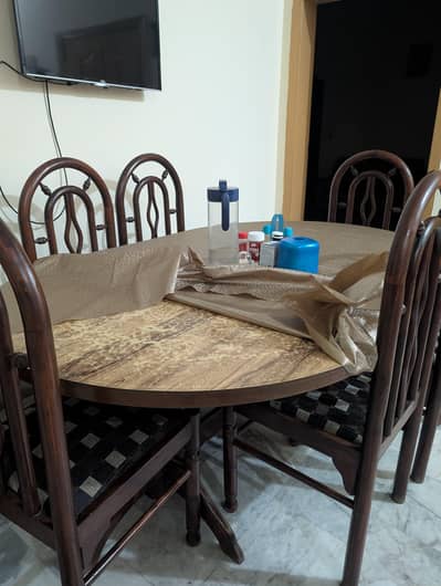 Wooden dining table