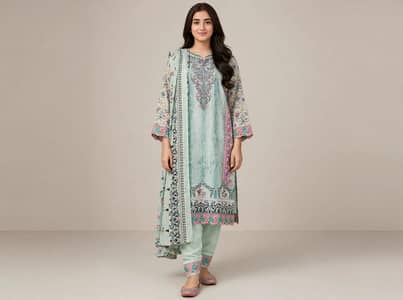 lawn 3 PCs stitched dress