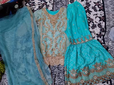 short kurti with gharara
