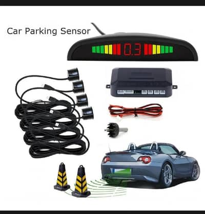 Car Parking Sensor 4 Sensors LED Backlight Display Reverse