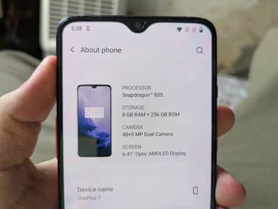 One Plus 7 16gb ram 256gm memory