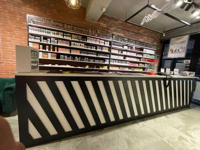 Shop counter length 12ft height 4ft