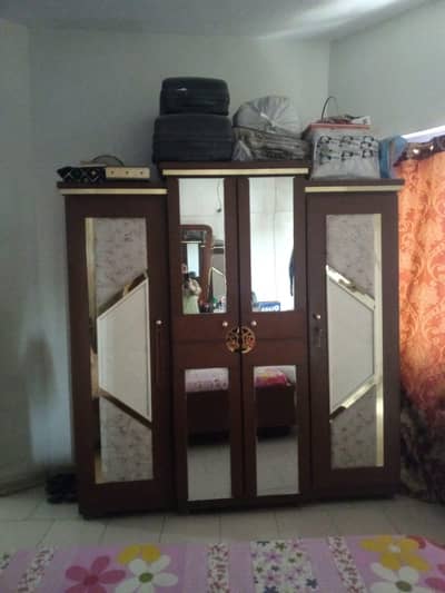 master bed with dressing table , show case 3 pcs