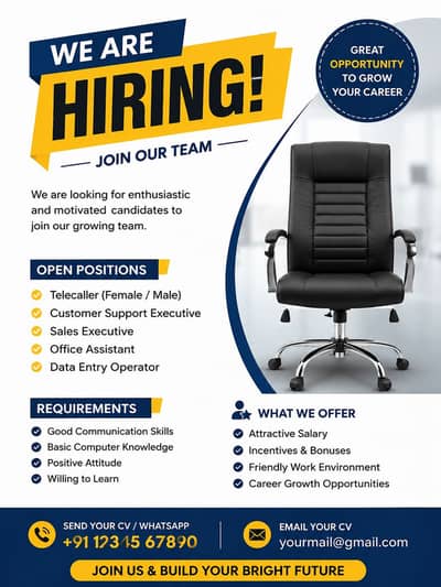 NEED URGENT STAFF OF 50 PERSONS FOR OFFICE WORK AND ONLINE WORK