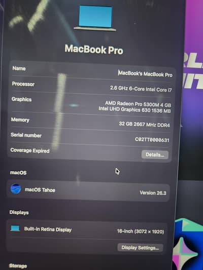 MacBook Pro 16" 2017 Intel Core i7, perfect condition