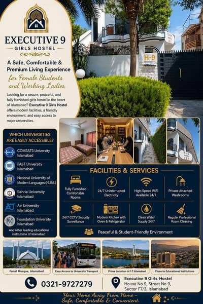 Girls hostel in F-7/3 islamabad