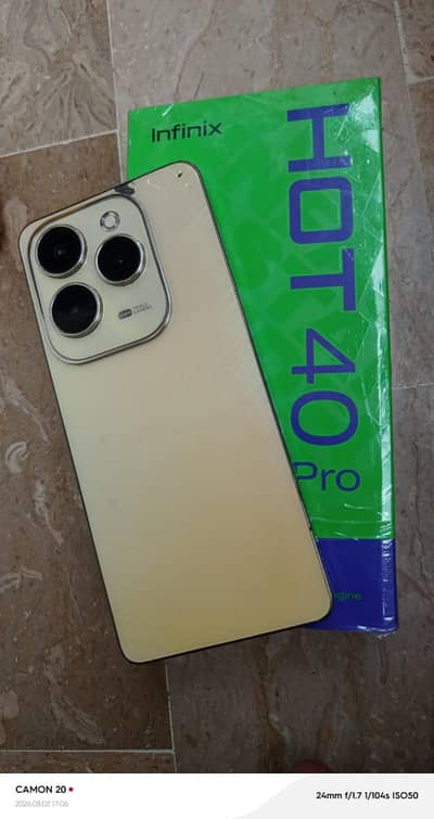 Infinix Hot 40 Pro complete box accessories