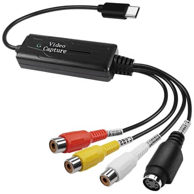 RCA AV to USB C Converter Video Capture Card Adapter