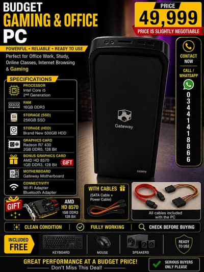 Budget PC | 16gb Ram | 256gb SSD | Gift  | Slightly Negotiable